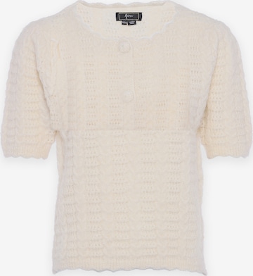 Pull-over faina en blanc : devant