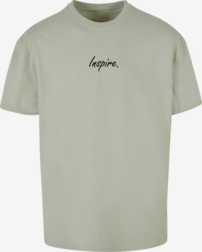 Merchcode Shirt 'Inspire' in de kleur Pastelgroen / Zwart, Productweergave