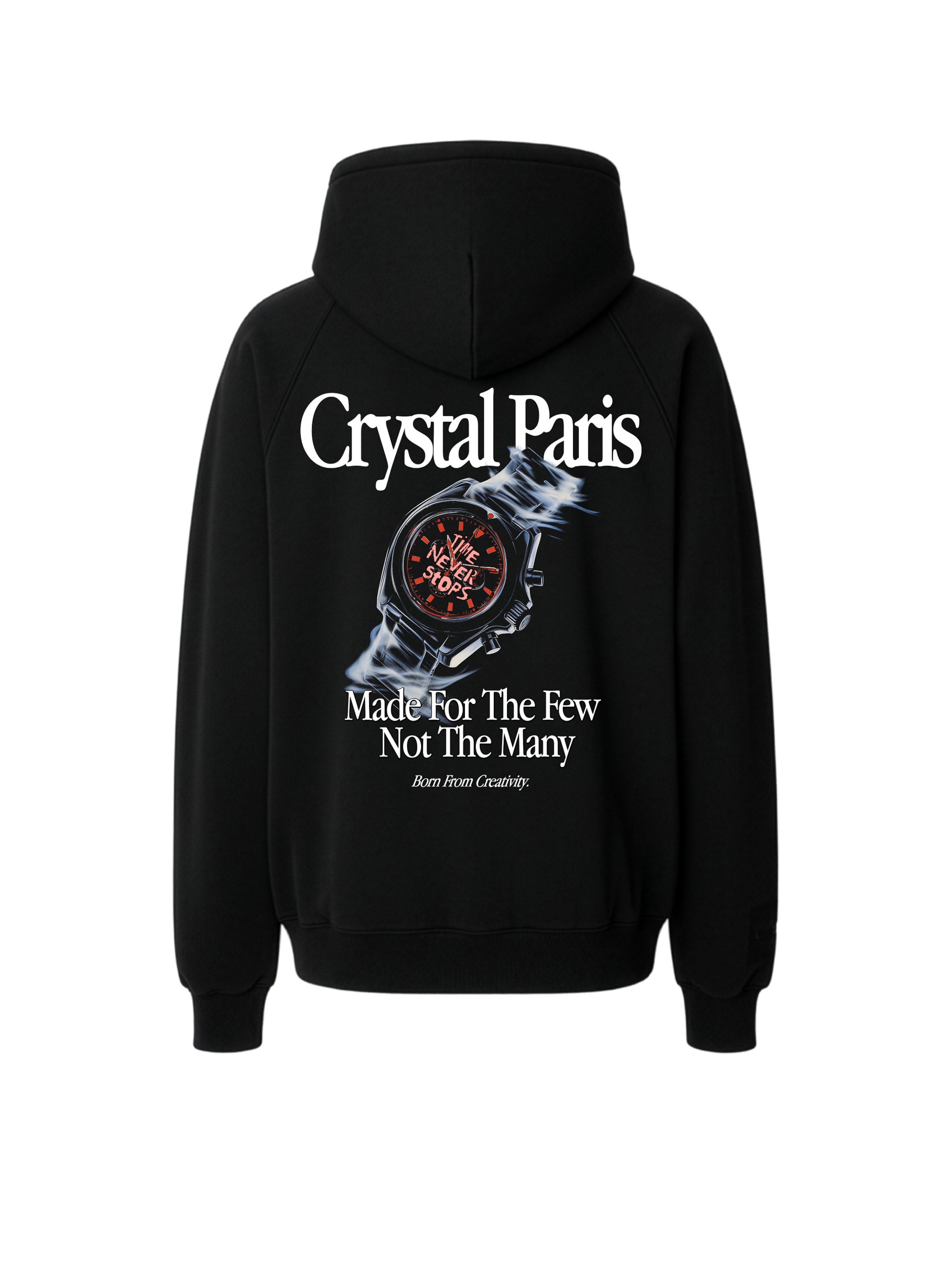 Crystal Paris Sweatshirt 'Time'‌‌‌ in Schwarz