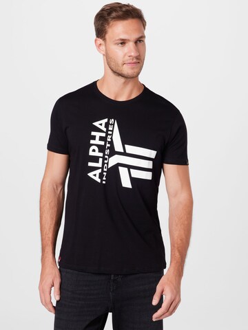 ALPHA INDUSTRIES T-Shirt in Schwarz: Vorderseite