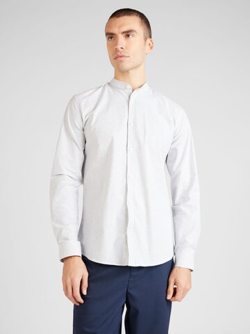 Lindbergh Regular fit Button Up Shirt 'Manderin' in White: front