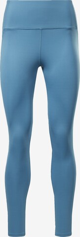 Reebok Skinny Workout Pants in Blue: front