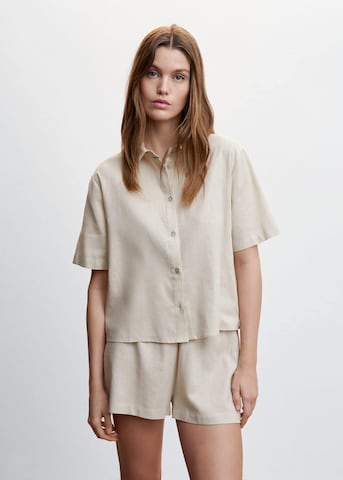 MANGO Pyjamahemd in Beige