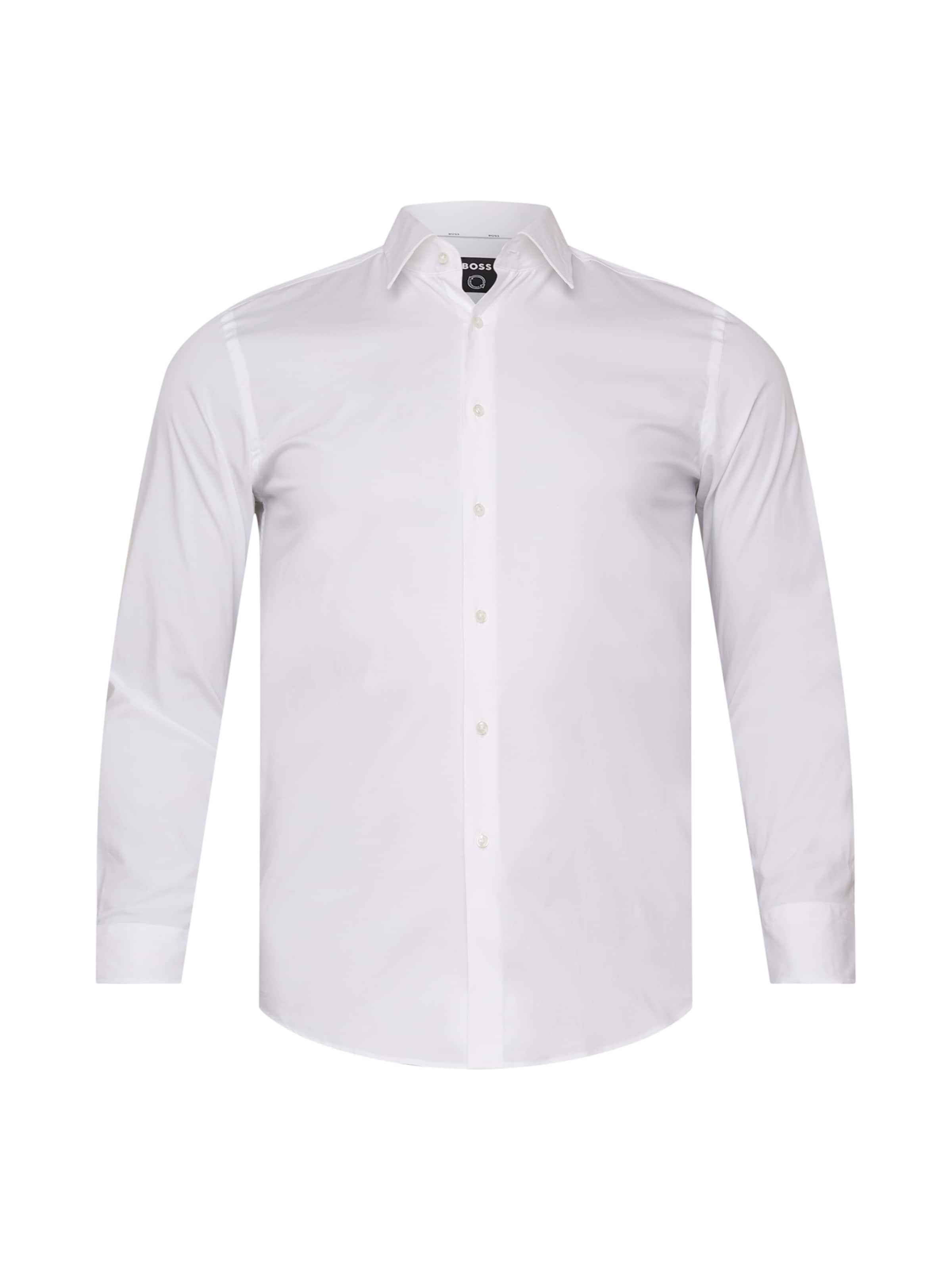 BOSS Button Up Shirt 'H-Hank' in White: front