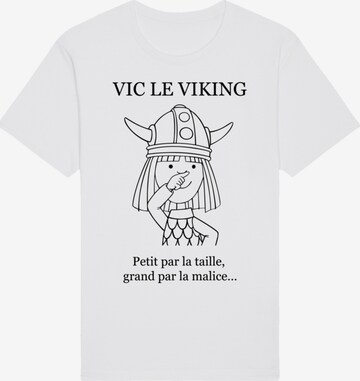 T-Shirt 'Wickie und die starken Männer Parlez Francais' F4NT4STIC en blanc : devant