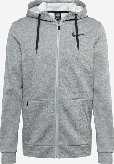 NIKE Sportsweatjacka 'Therma' i grå / svart, Produktvy