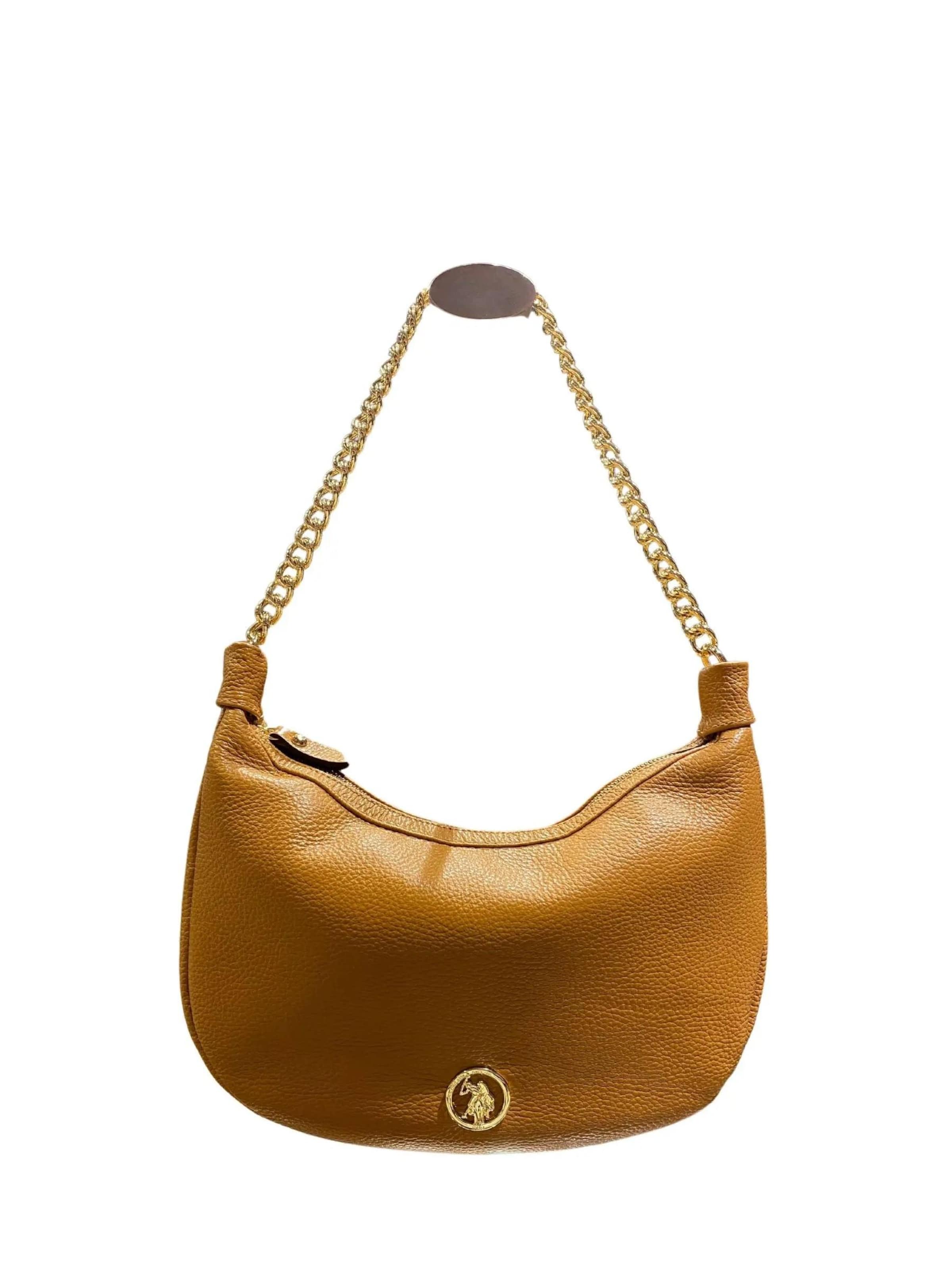 U.S. POLO Handtas in Bruin: voorkant