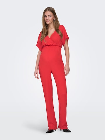 Only Maternity - Jumpsuit 'OLMPetris' en rojo: frente