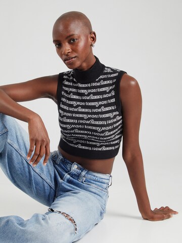 Tops en tricot Tommy Jeans en noir : devant