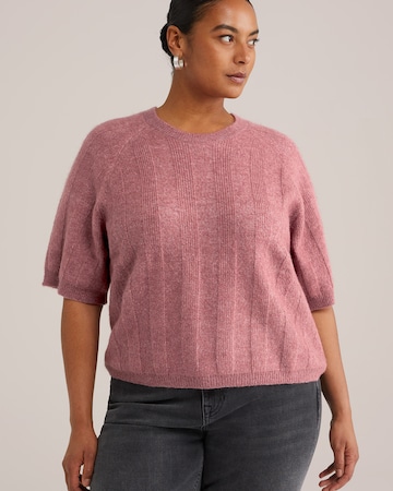 Pull-over WE Fashion en rose : devant
