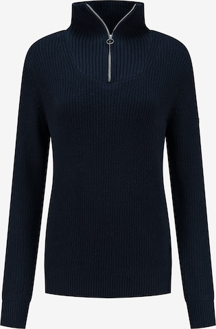 Travelin Sweater 'Brecon' in Blue: front