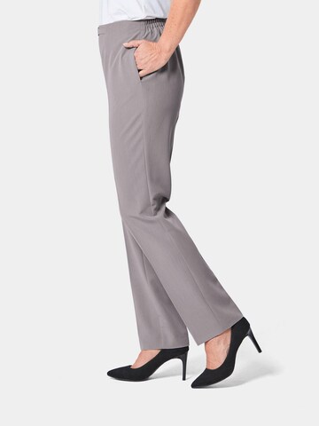 Goldner Regular Pleated Pants 'Martha' in Grey