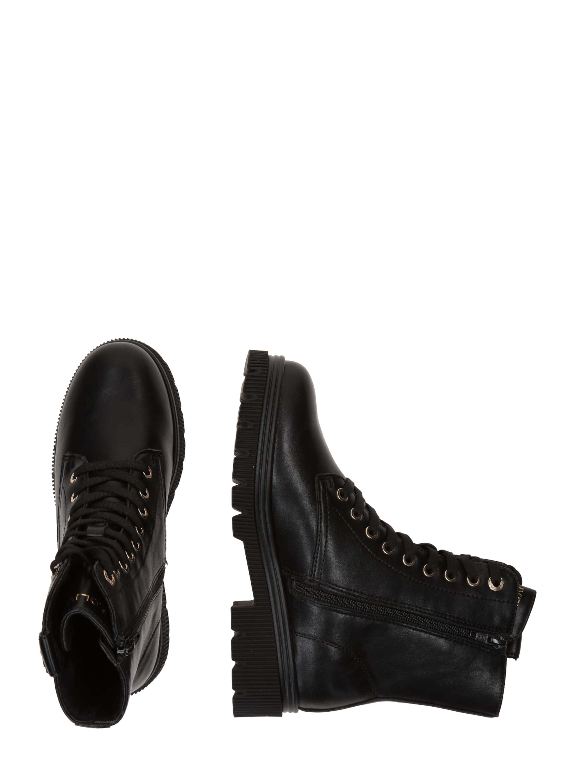 Ghete cu șireturi de la s.Oliver pe negru: lateral