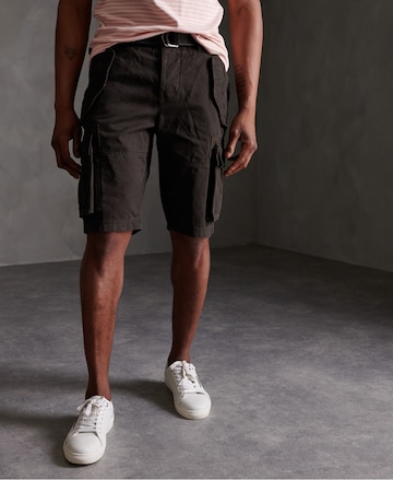 Superdry Regular Cargo Pants in Black: front