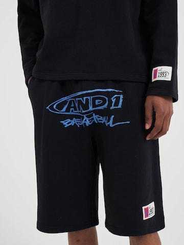 AND1 Regular Shorts in Schwarz: Vorderseite