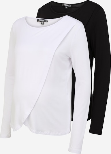 Tricou Missguided Maternity pe negru / alb, Vizualizare produs