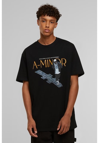 MT Upscale Shirt 'A-Minor' in Schwarz: Vorderseite