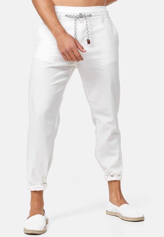 INDICODE JEANS Regular Pants 'Veneto' in White: front