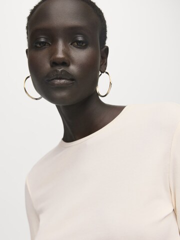 MANGO Tričko 'SECONDCA' – béžová