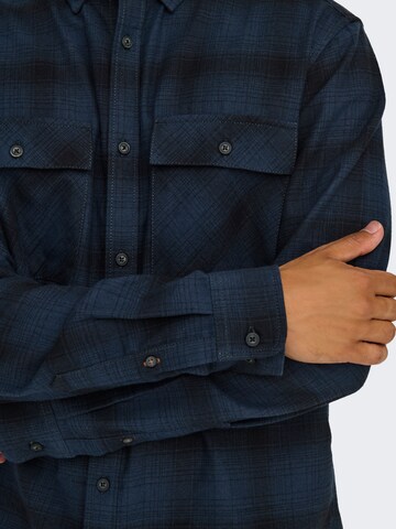 Only & Sons Regular fit Skjorta 'ONSMATT' i blå