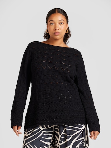 Vero Moda Curve Sweater 'VMCLUA' in Black: front