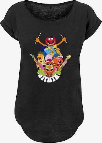 F4NT4STIC Shirt 'Disney Muppets-Dr.-Teeth-and-The-Electric-Mayhem' in Zwart: voorkant