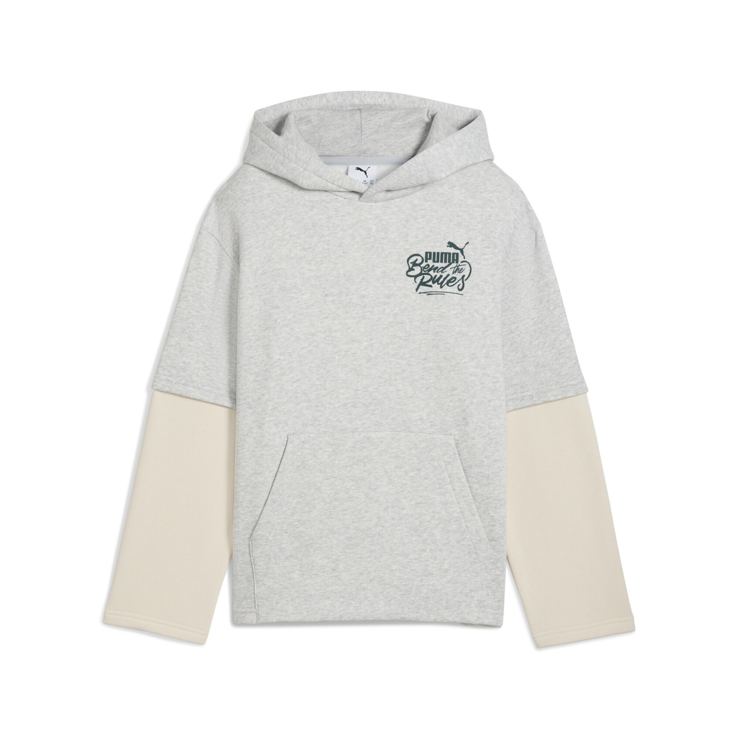 PUMA Sweatshirt 'MID90s Layered' in Grau: Vorderseite