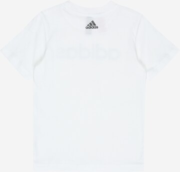 ADIDAS SPORTSWEAR Функционална тениска 'Essentials Lineage' в бяло