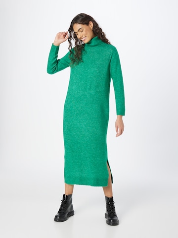 PIECES Gebreide jurk 'JULIANA' in Groen: voorkant