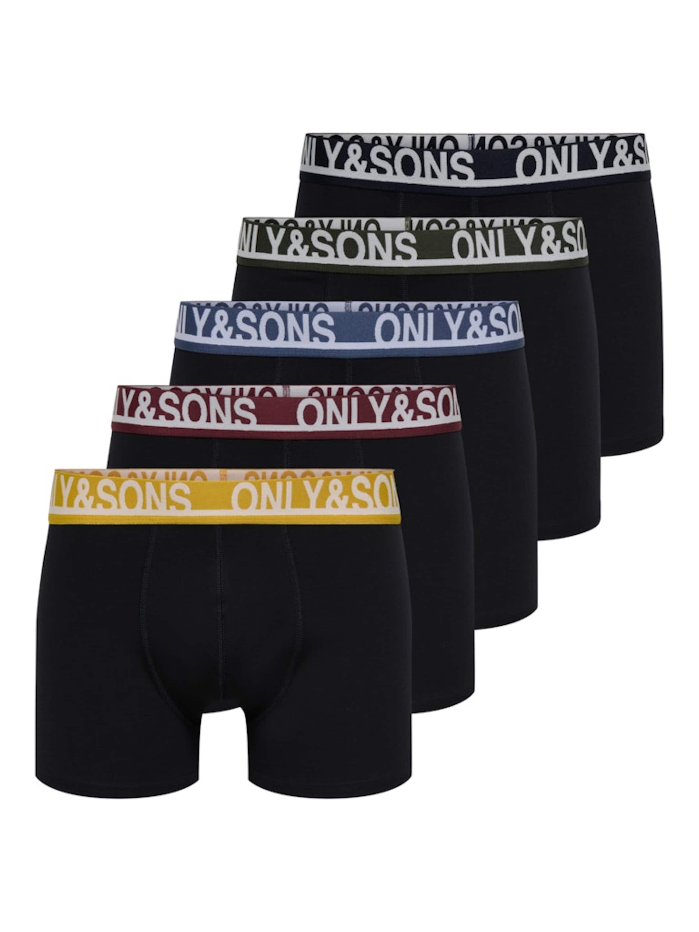 Boxers 'ONSTrey' Only & Sons en noir : devant