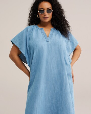 WE Fashion Obleka | modra barva