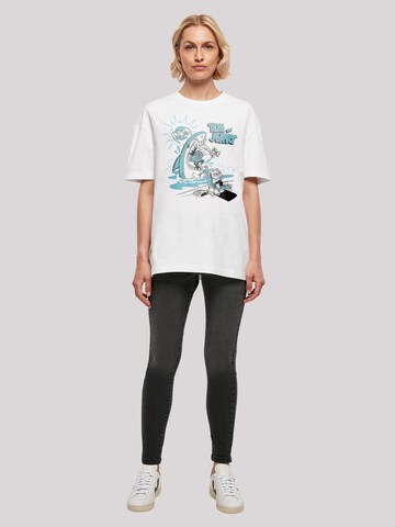 F4NT4STIC Shirt 'Tom und Jerry Summer Shark' in White