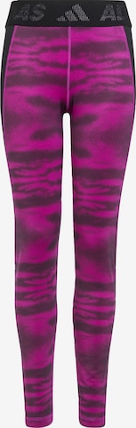 ADIDAS PERFORMANCE Skinny Workout Pants in Pink: front