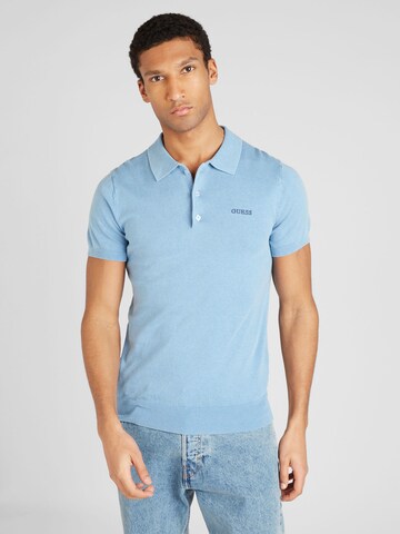 T-Shirt GUESS en bleu : devant