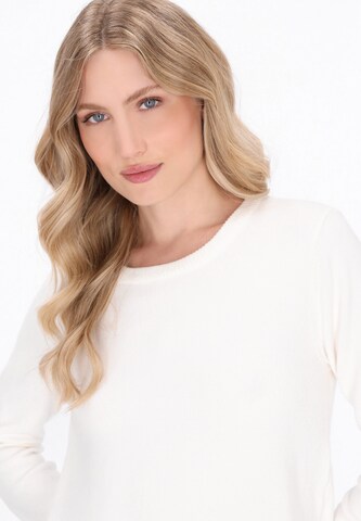 Robes en maille 'Classic' DreiMaster Klassik en blanc