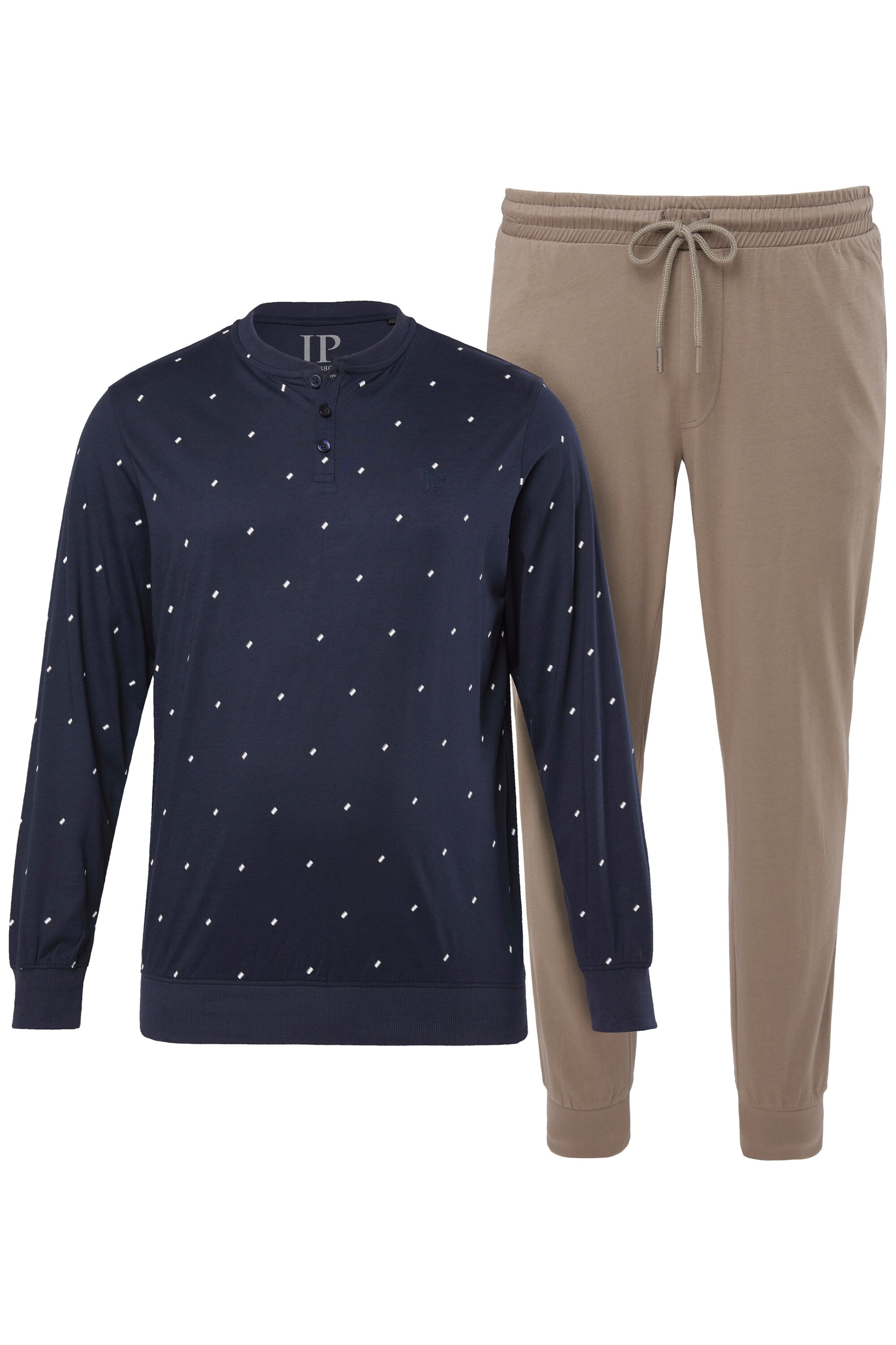 JP1880 Pajamas long in Blue: front