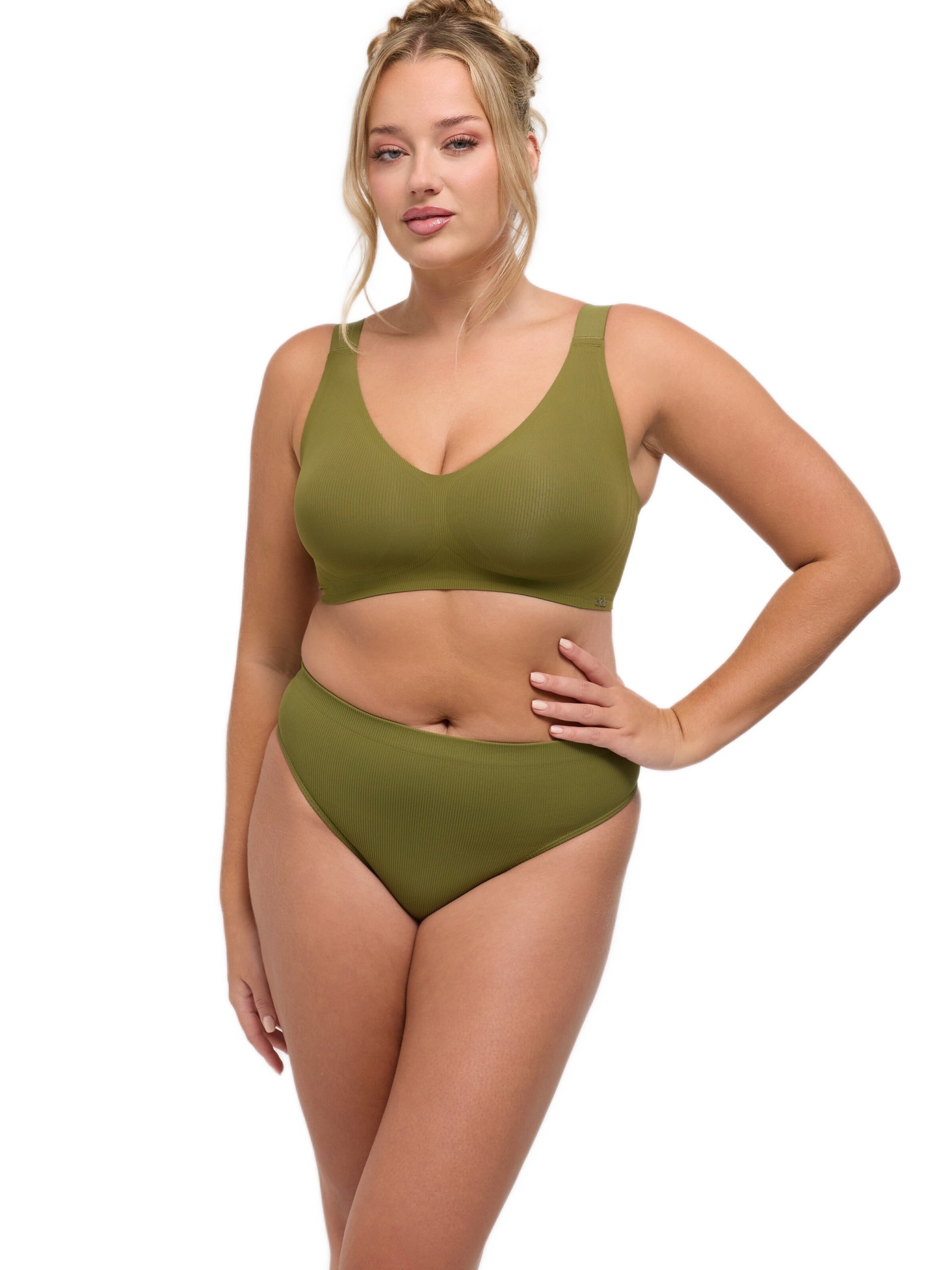 cfab Pienentävät Pienentävät rintaliivit 'Rib Comfort Minimizer BH' värissä vihreä