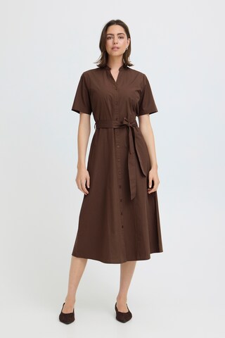 Fransa - Vestidos camiseiros 'FRFanty' em castanho