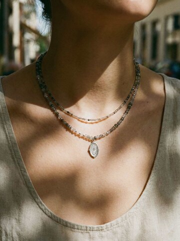 Nemomatheo Necklace 'Nachtkompass' in Grey