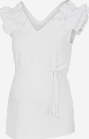 MAMALICIOUS - Blusa 'Elisa' en blanco: frente