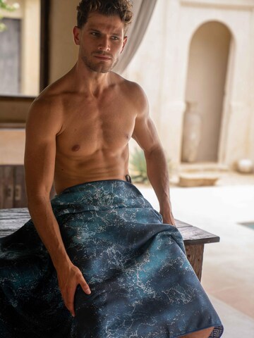 woodsandwaves Beach Towel 'Wild Ocean' in Blue
