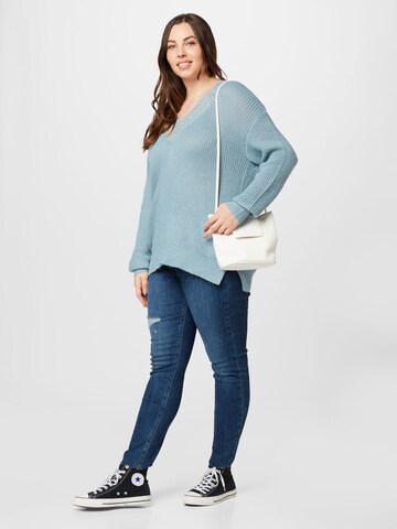 EVOKED Pullover 'GLACY' in Blau