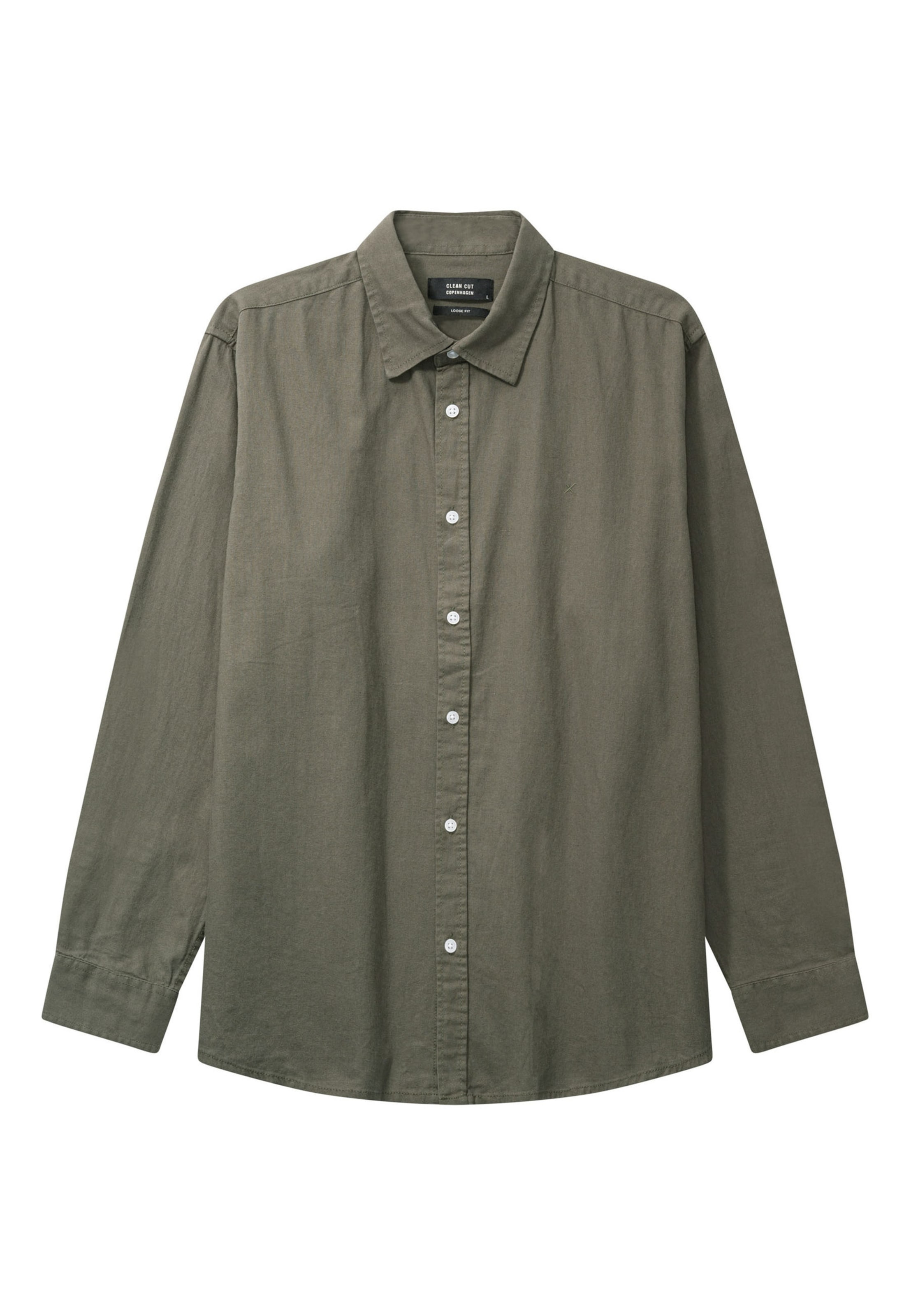 Clean Cut Copenhagen Overhemd 'Luca' in Groen: voorkant