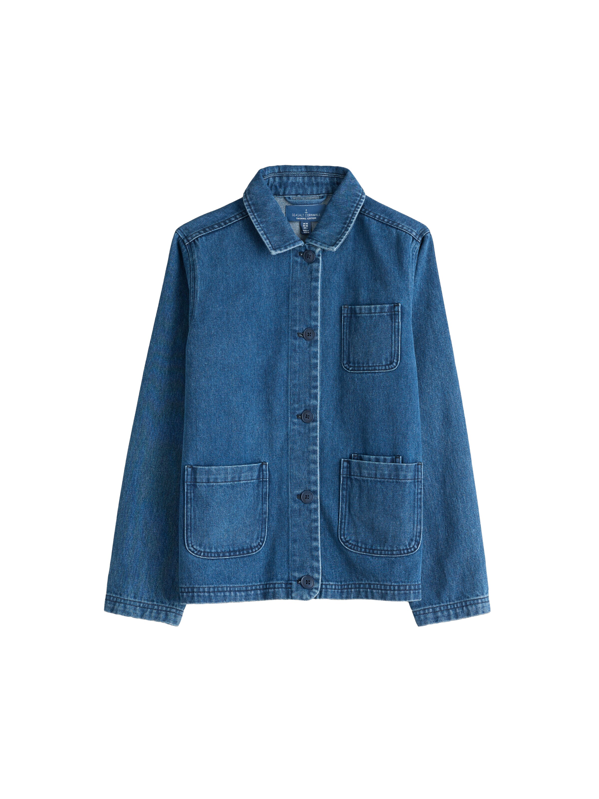 Veste mi-saison Seasalt Cornwall en bleu : devant