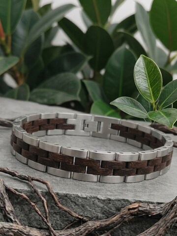 Holzwerk Armband 'MELLENSEE' in Zilver