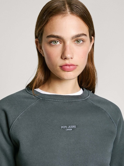 Pepe Jeans Sweatshirt 'Felicity' in de kleur Antraciet / Wit, Productweergave