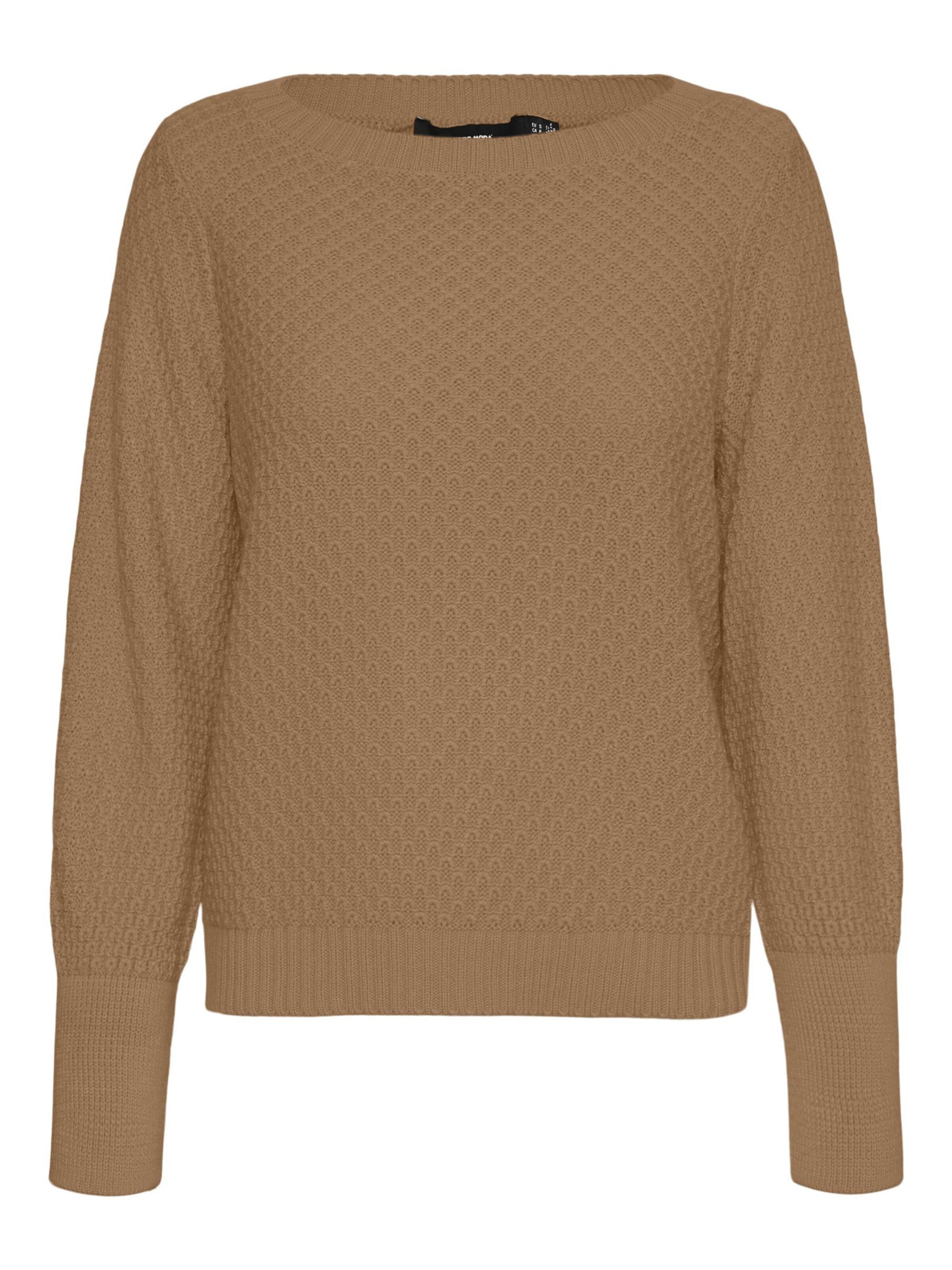 VERO MODA Trui 'WAFFY' in de kleur Bruin, Productweergave