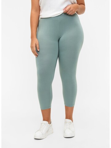 Skinny Leggings de la Zizzi pe verde: față