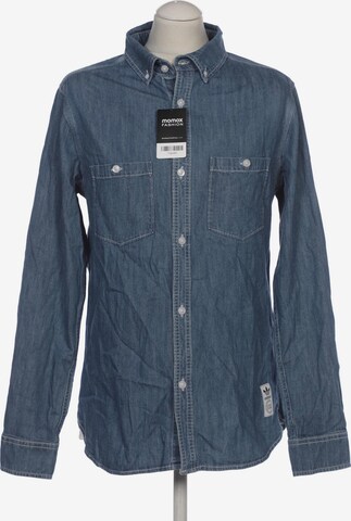 ADIDAS ORIGINALS Button Up Shirt in M-L in Blue: front