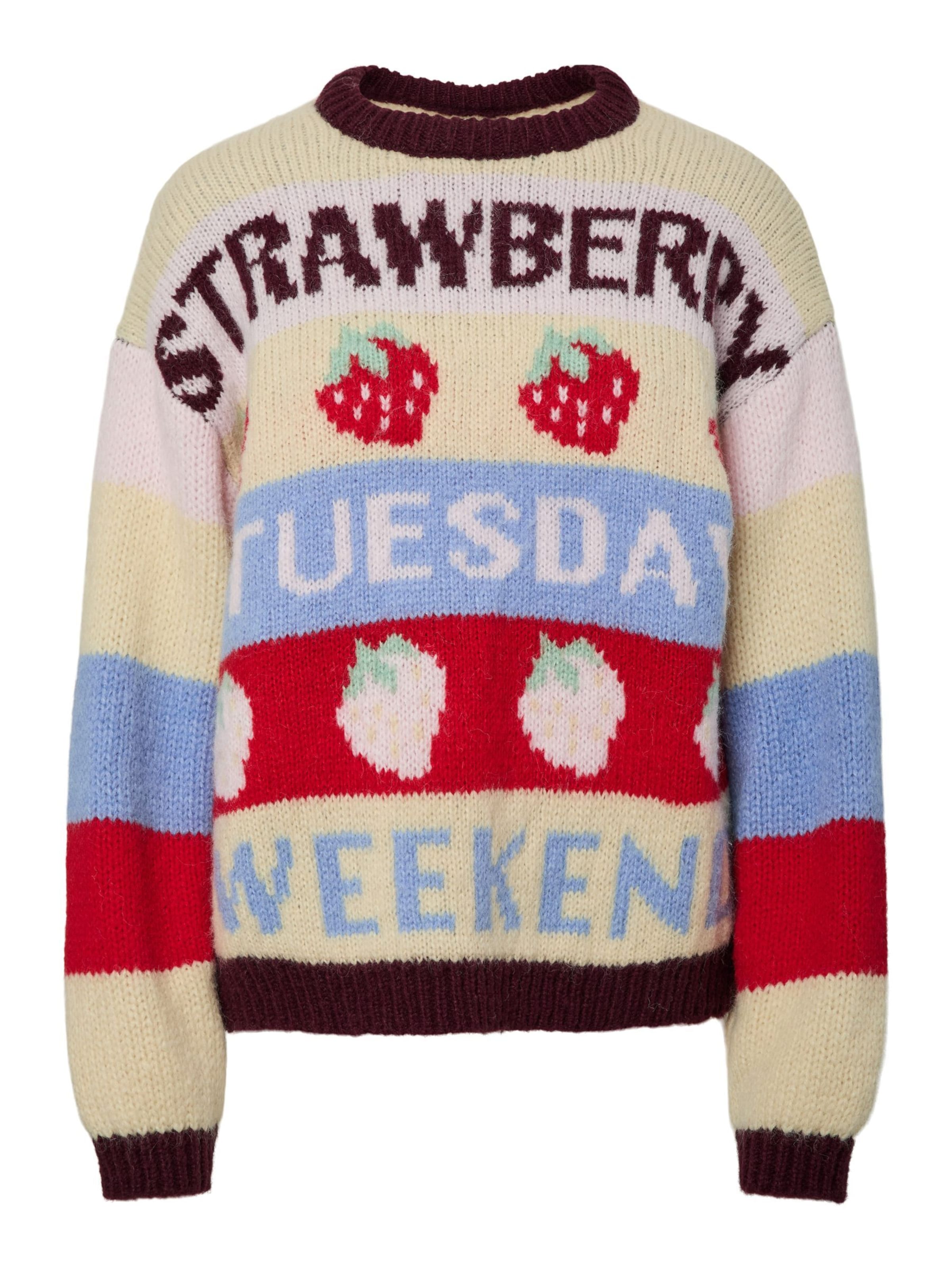 Pullover 'PCBikka' di PIECES in colori misti: frontale